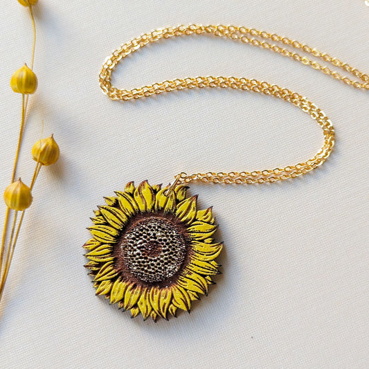 Golden Sunflower Necklace