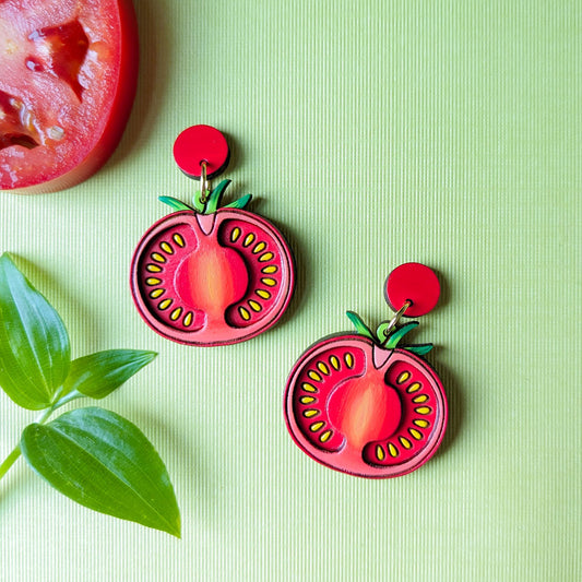 Tomato Slice Earrings