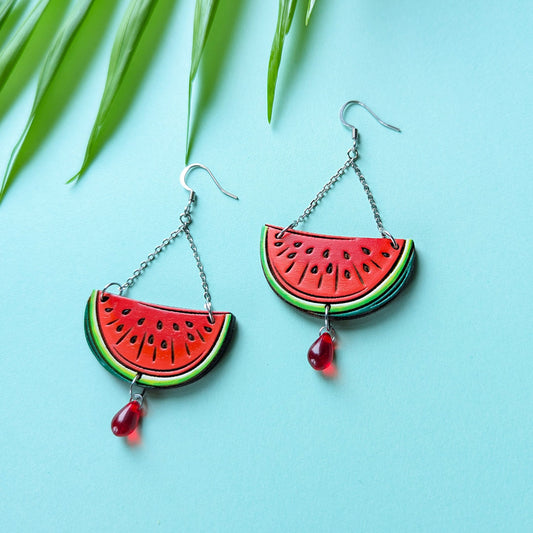 Watermelon Chandelier Earrings