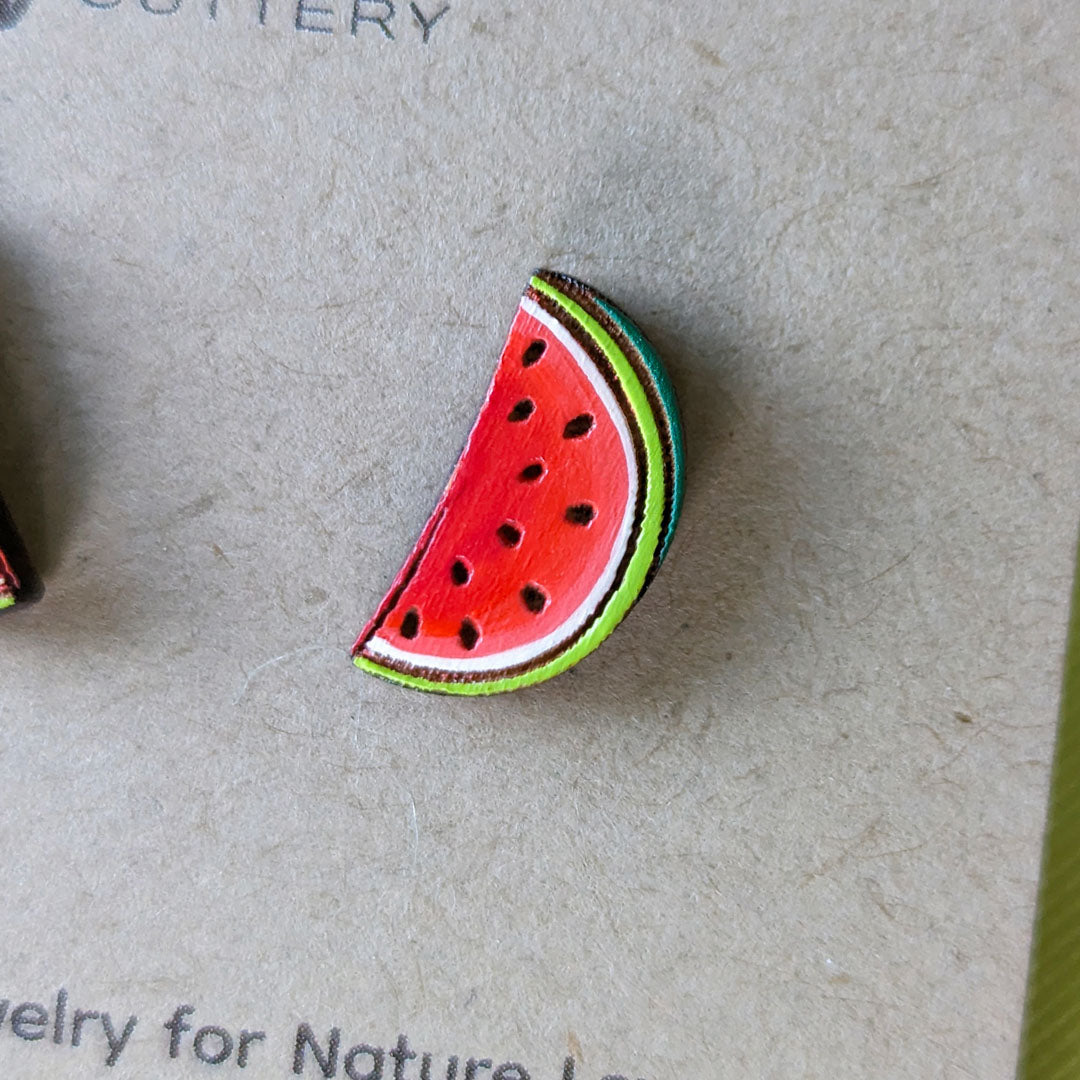 Watermelon Half Slice Studs