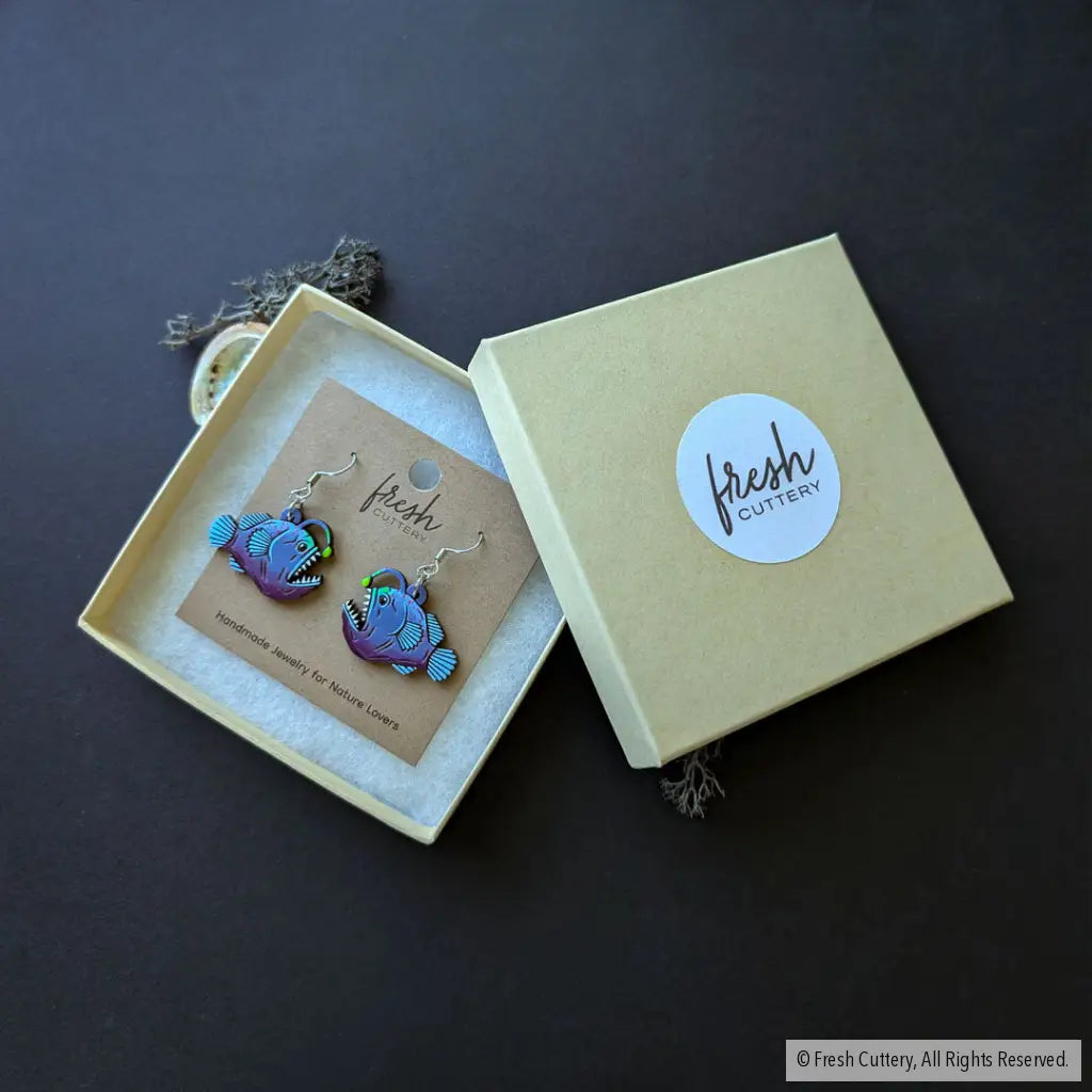 Anglerfish Earrings - Dangle and Drop Earrings