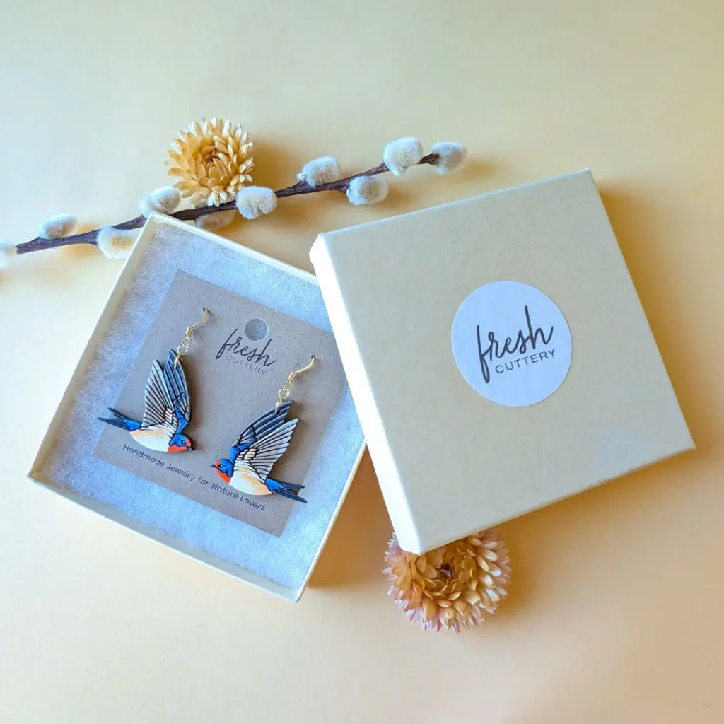Barn Swallow Earrings Dangle and Drop Earrings