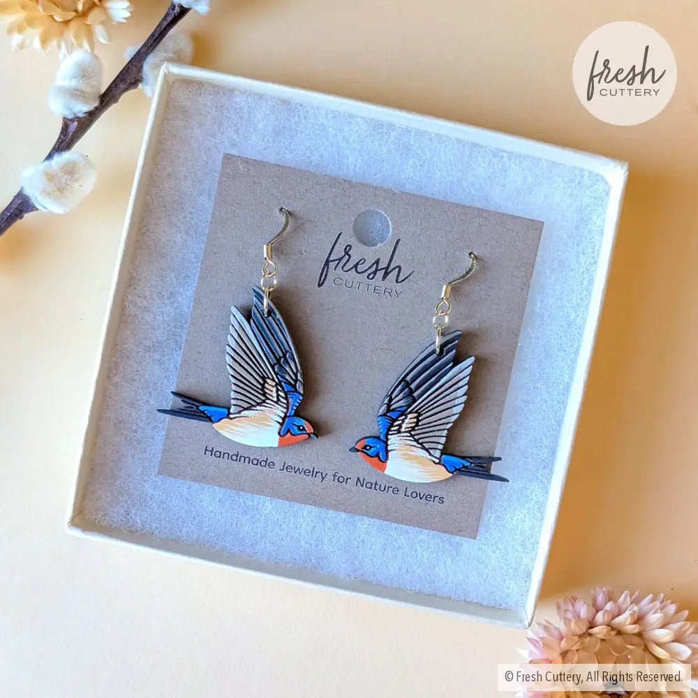 Barn Swallow Earrings Dangle and Drop Earrings