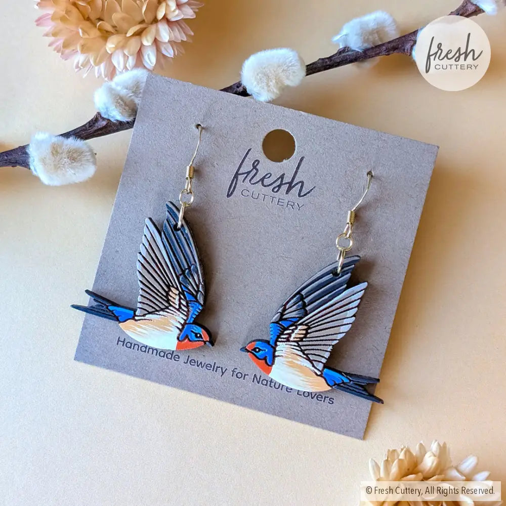 Barn Swallow Earrings Dangle and Drop Earrings