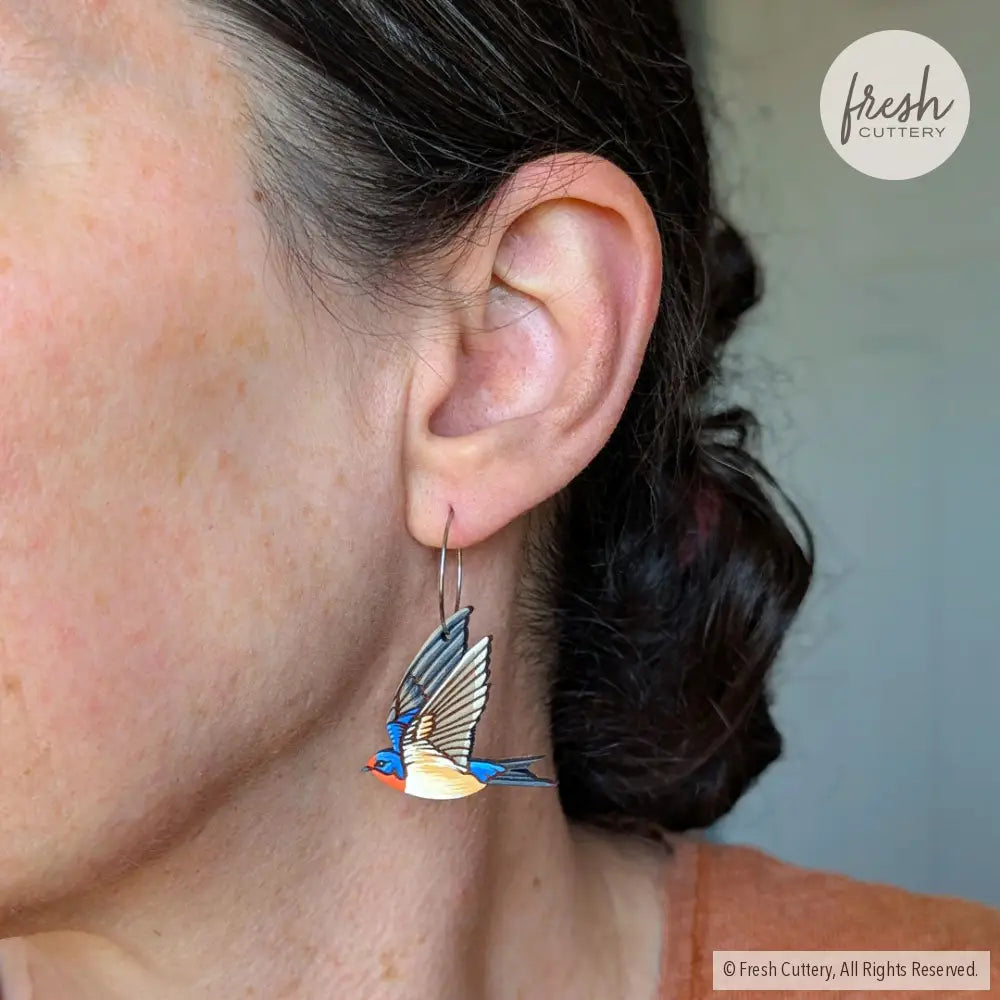 Barn Swallow Earrings Dangle and Drop Earrings