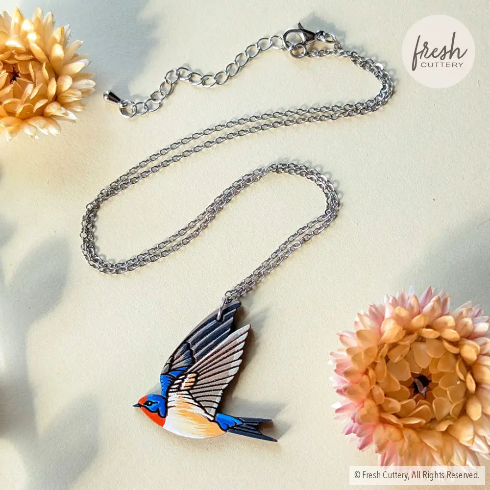 Barn Swallow Necklace Silver Necklaces
