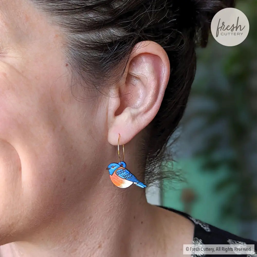 Bluebird Mini Hoops Dangle And Drop Earrings