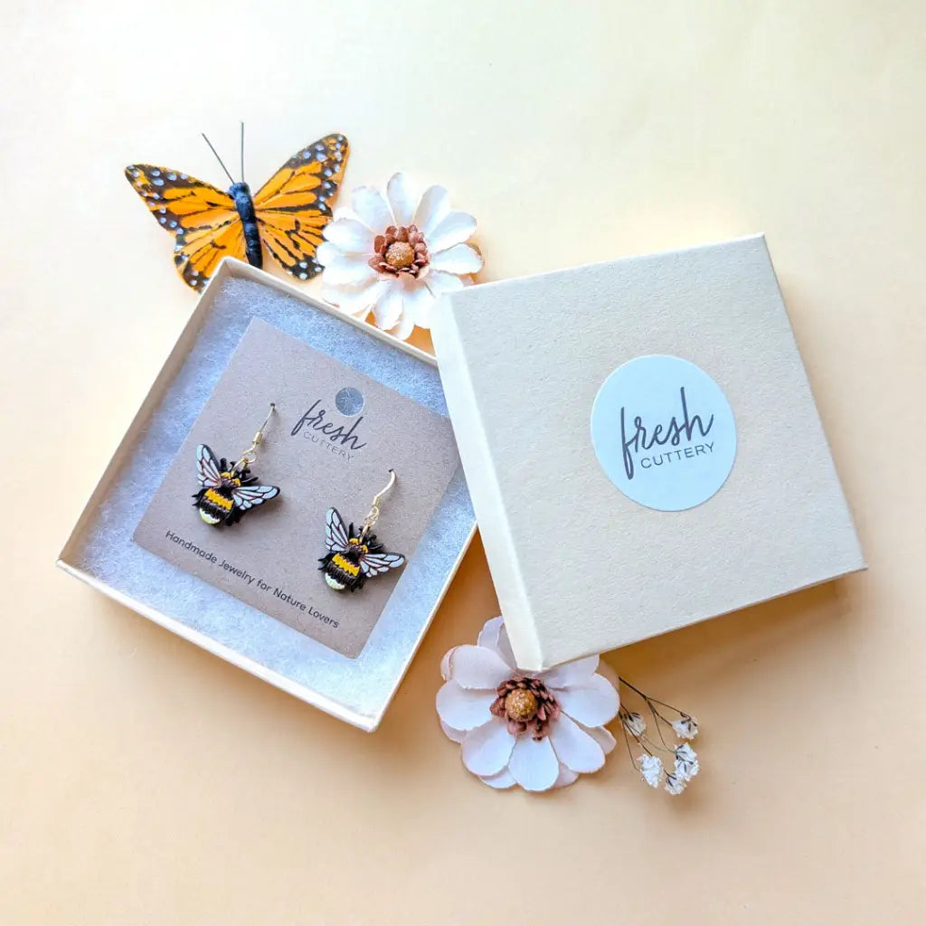 Bumblebee Earrings Dangle and Drop Earrings