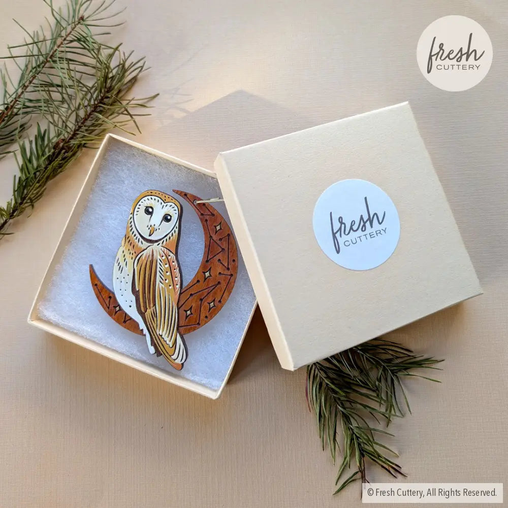 Celestial Barn Owl Ornament Ornaments