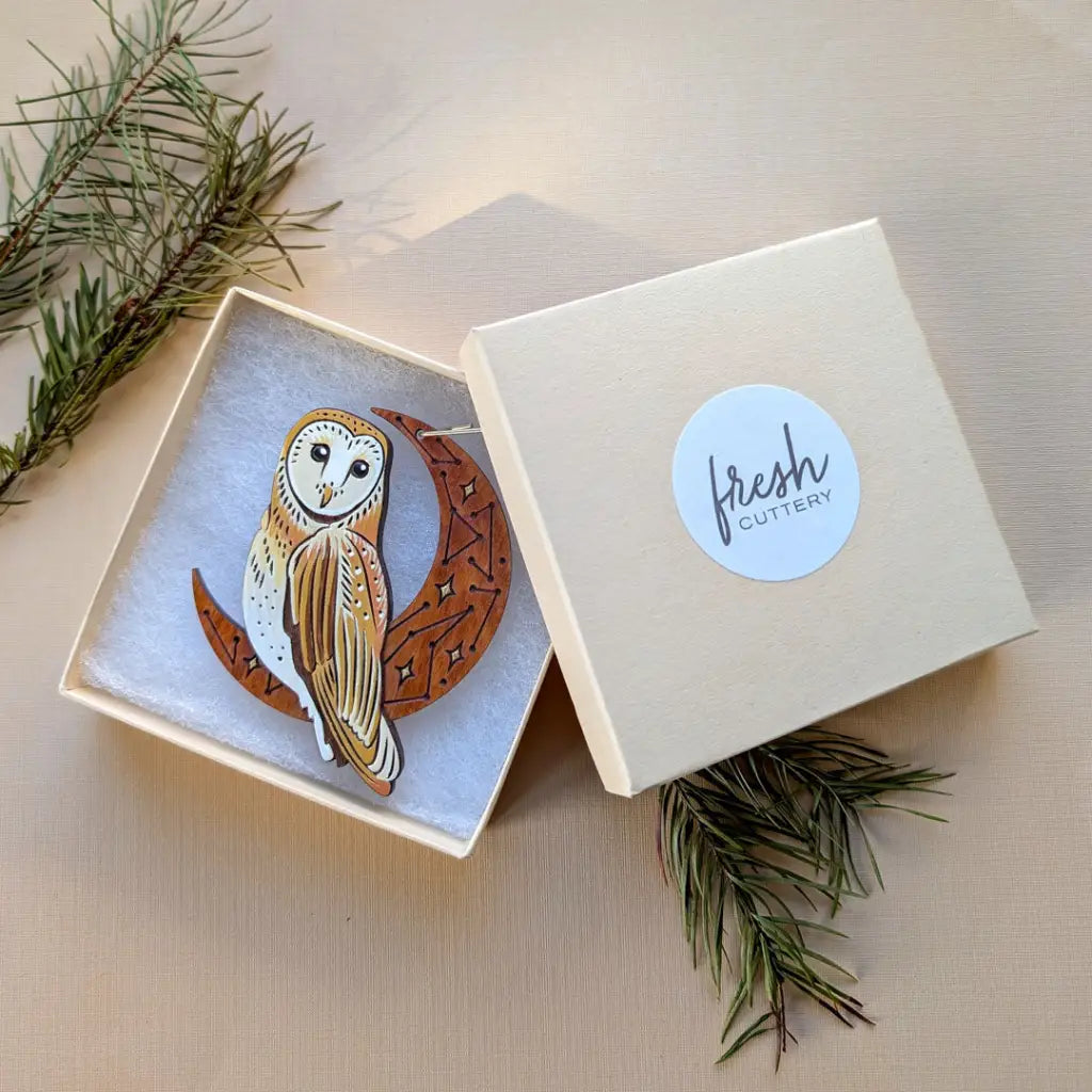 Celestial Barn Owl Ornament Ornaments