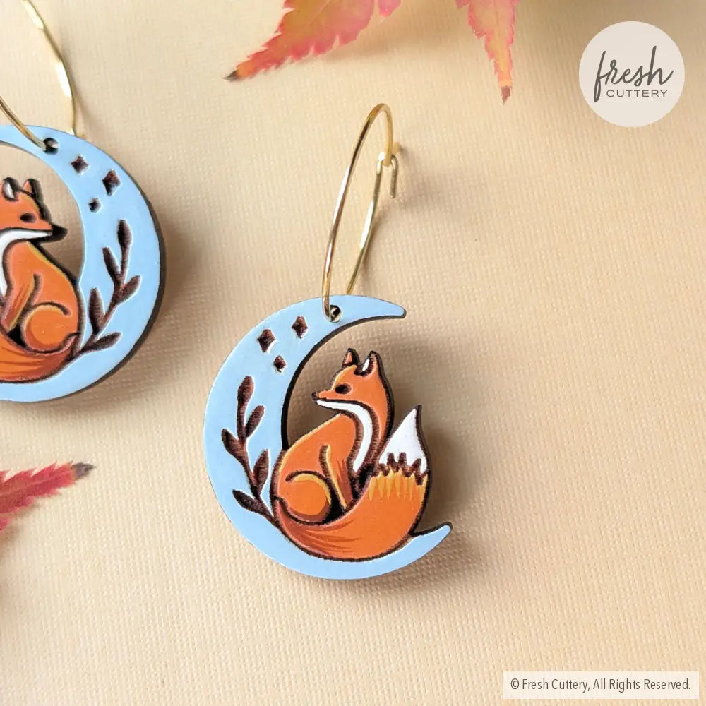 Celestial Fox Earrings Dangle and Drop Earrings