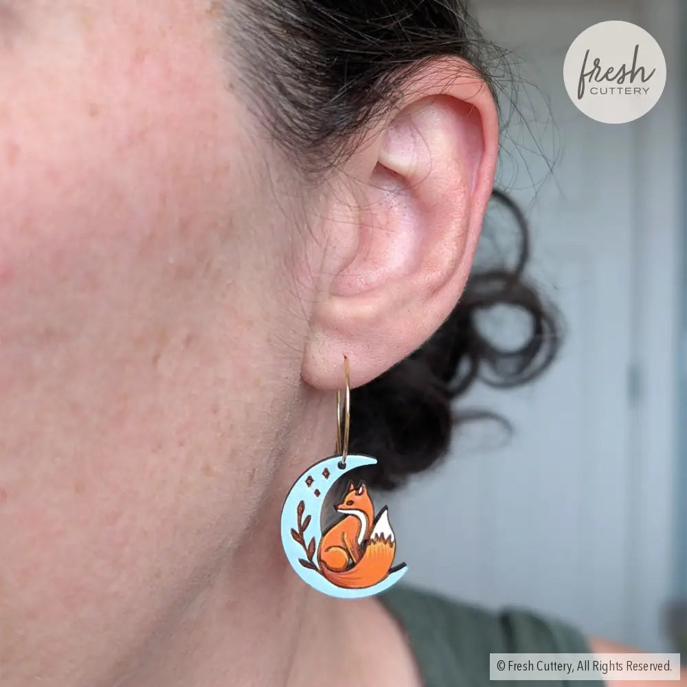 Celestial Fox Earrings Dangle and Drop Earrings