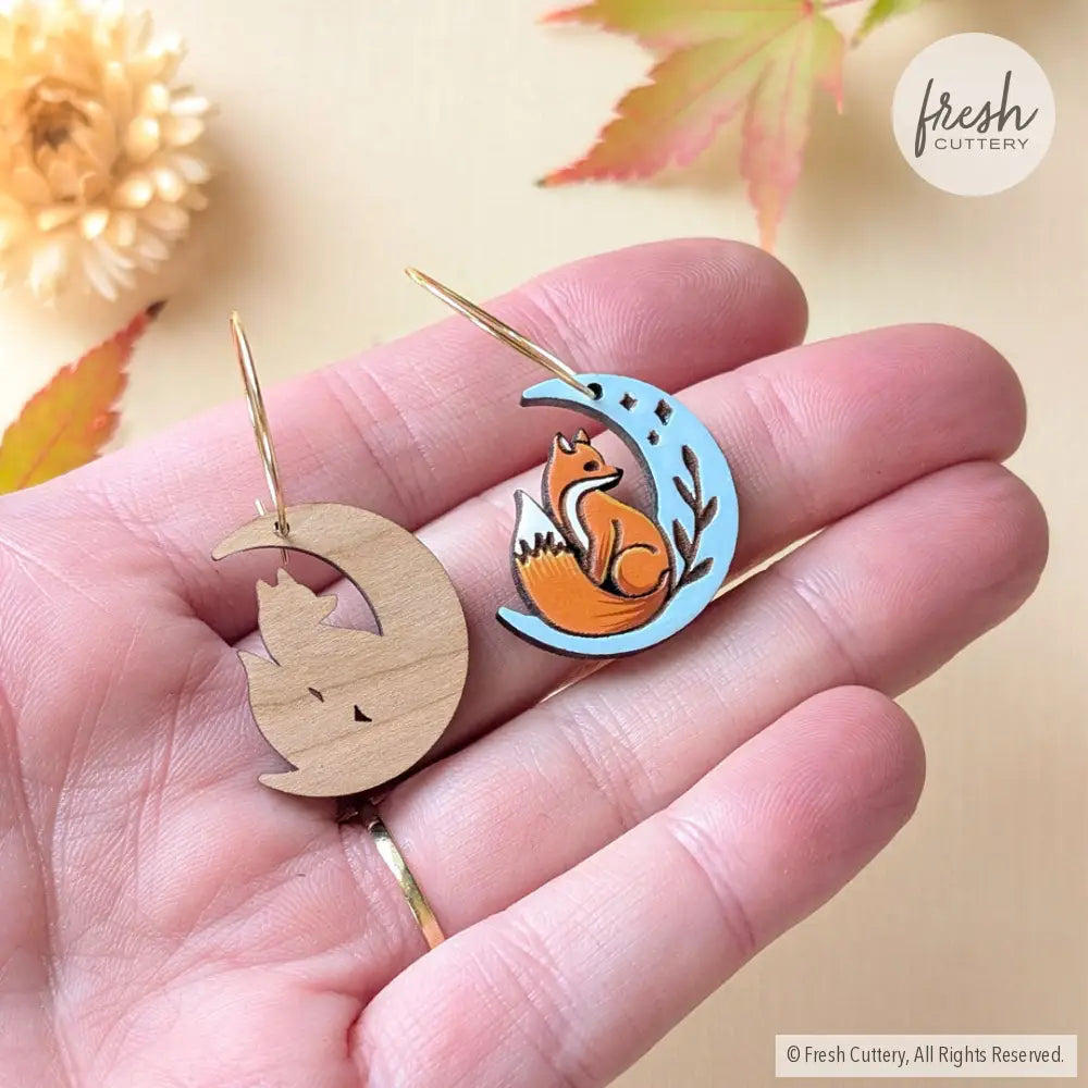 Celestial Fox Earrings Dangle and Drop Earrings
