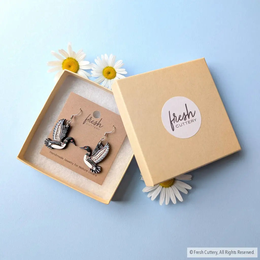 Common Loon Earrings - Dangle and Drop Earrings