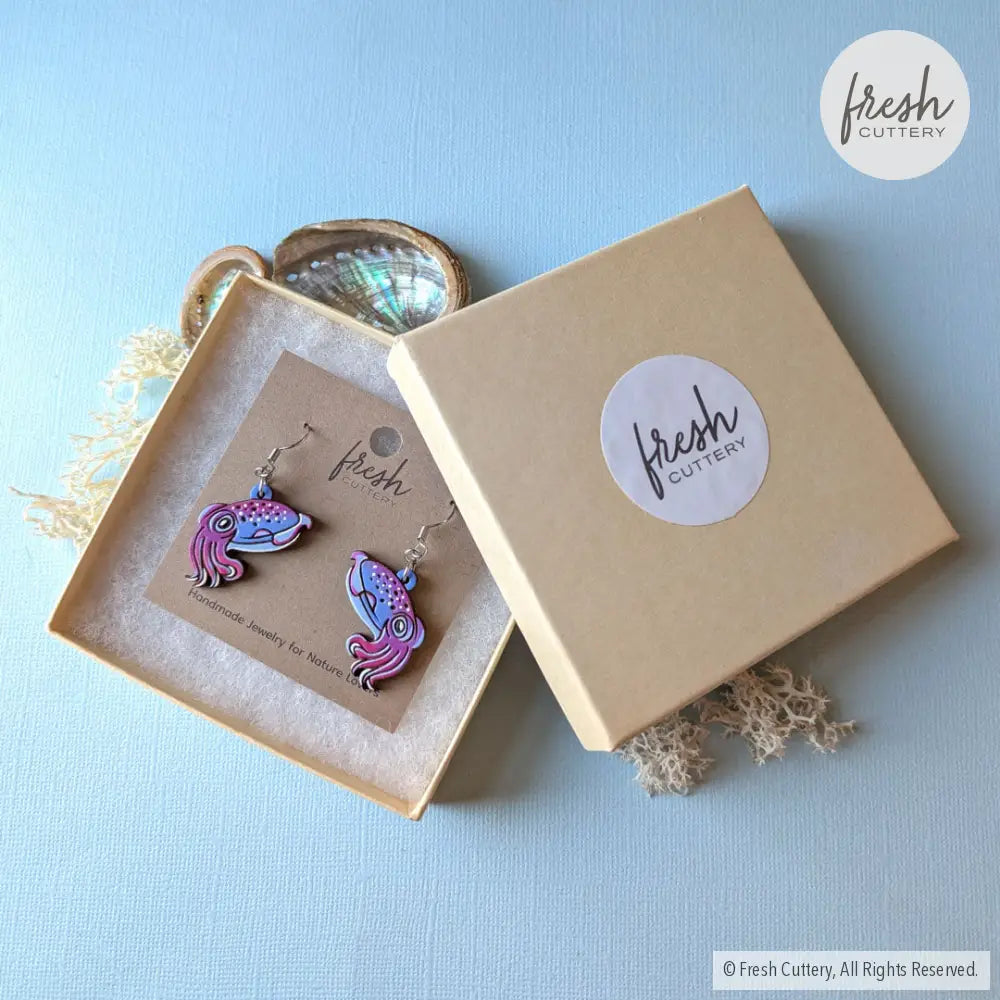 Cuttlefish Earrings Dangle and Drop Earrings