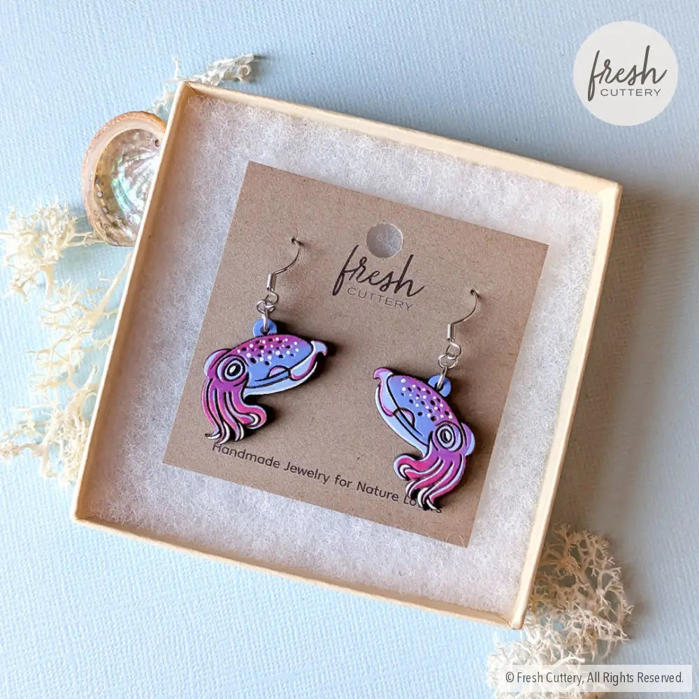 Cuttlefish Earrings Dangle and Drop Earrings