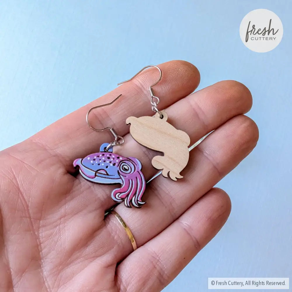 Cuttlefish Earrings Dangle and Drop Earrings