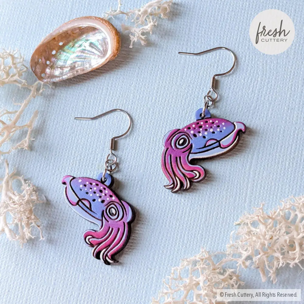 Cuttlefish Earrings Dangle and Drop Earrings