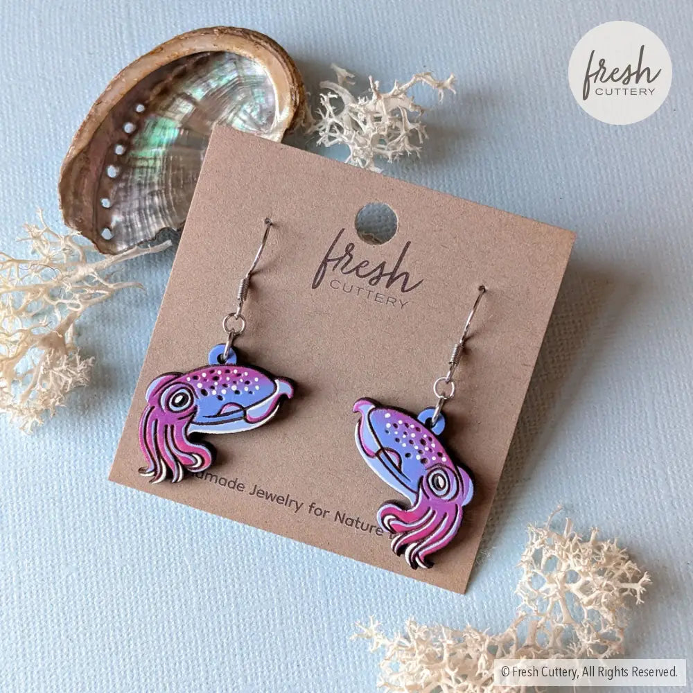Cuttlefish Earrings Dangle and Drop Earrings