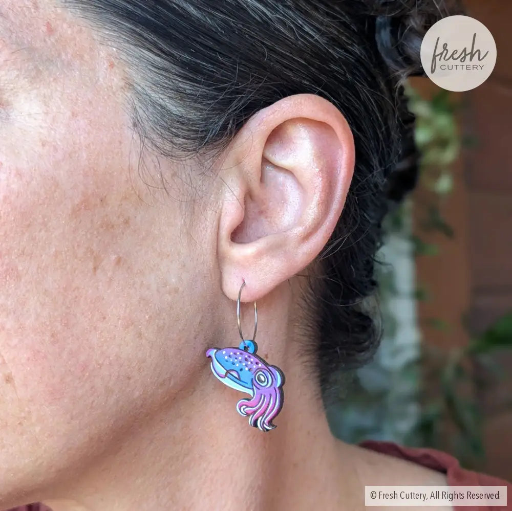 Cuttlefish Earrings Dangle and Drop Earrings