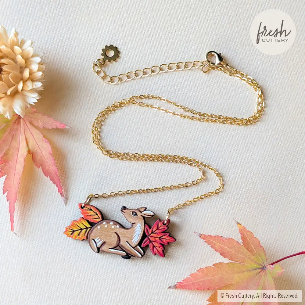 Fall Fawn Necklace Gold Chain Necklaces