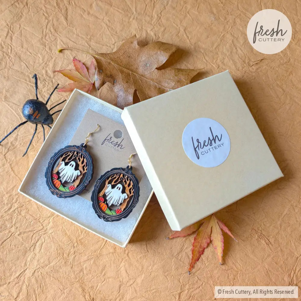 Framed Sheet Ghost Earrings Dangle and Drop Earrings