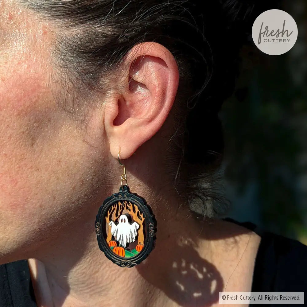 Framed Sheet Ghost Earrings Dangle And Drop