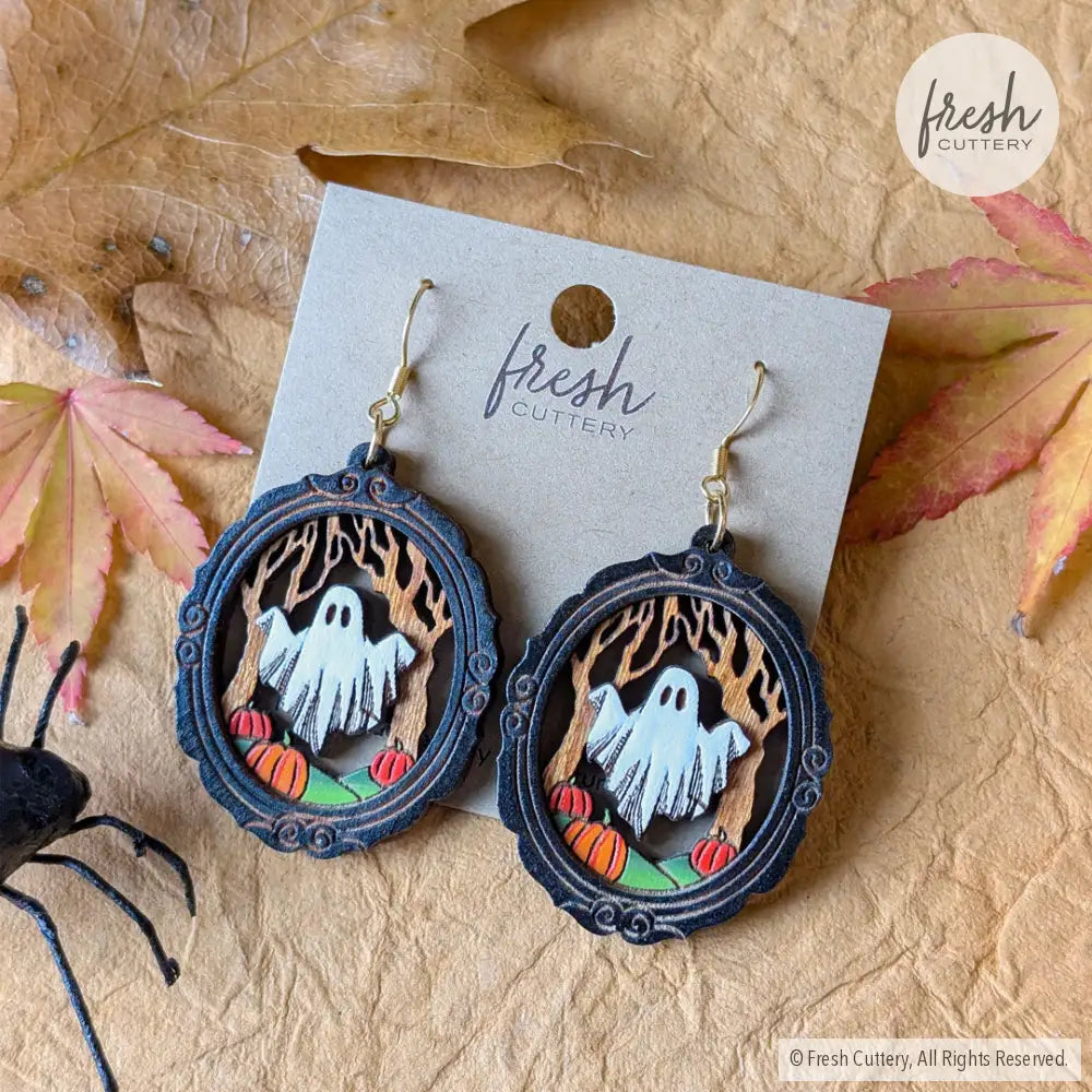 Framed Sheet Ghost Earrings Dangle and Drop Earrings