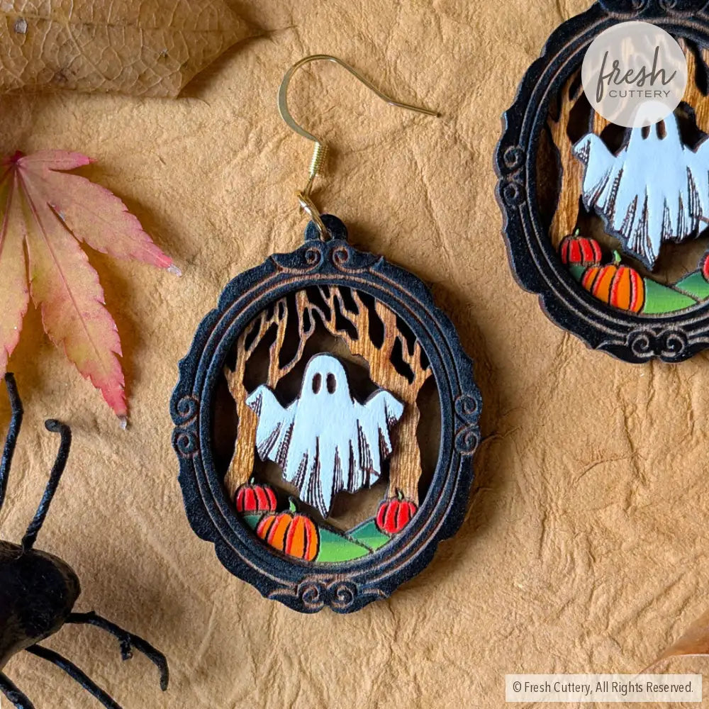 Framed Sheet Ghost Earrings Dangle and Drop Earrings