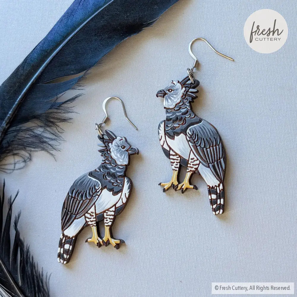 Harpy Eagle Earrings Dangle and Drop Earrings
