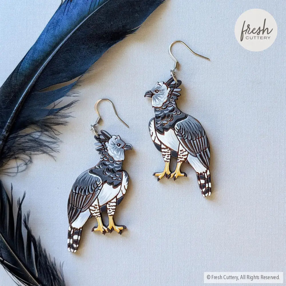 Harpy Eagle Earrings Dangle and Drop Earrings