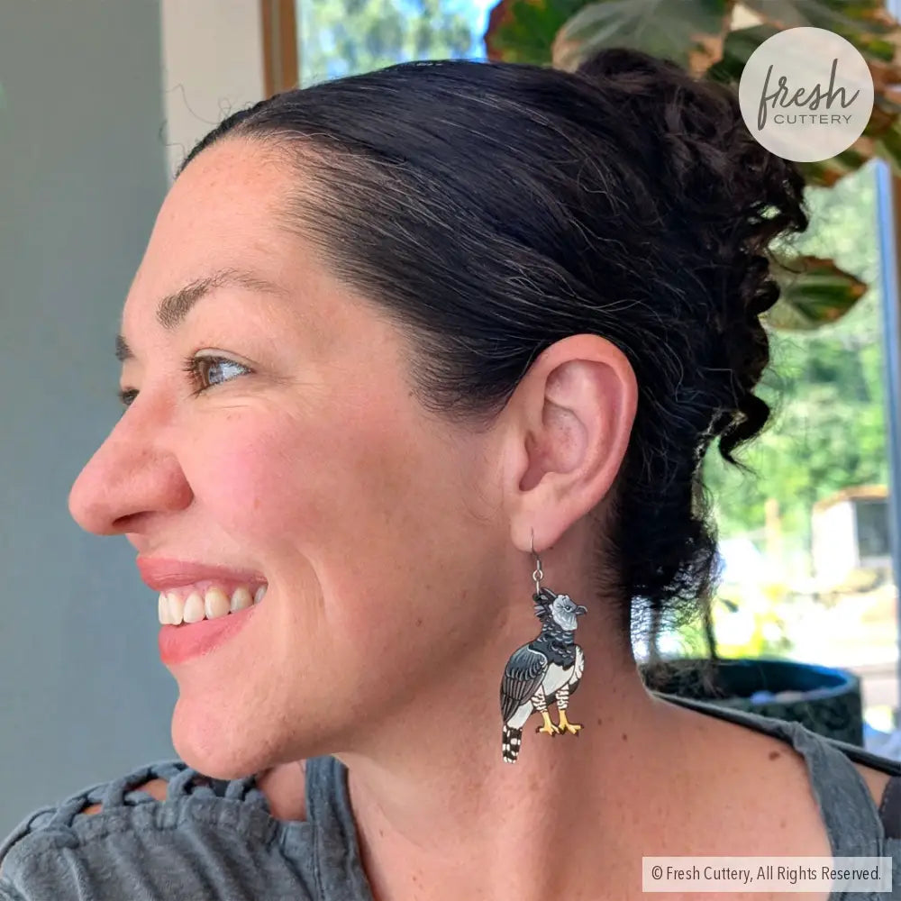 Harpy Eagle Earrings Dangle and Drop Earrings