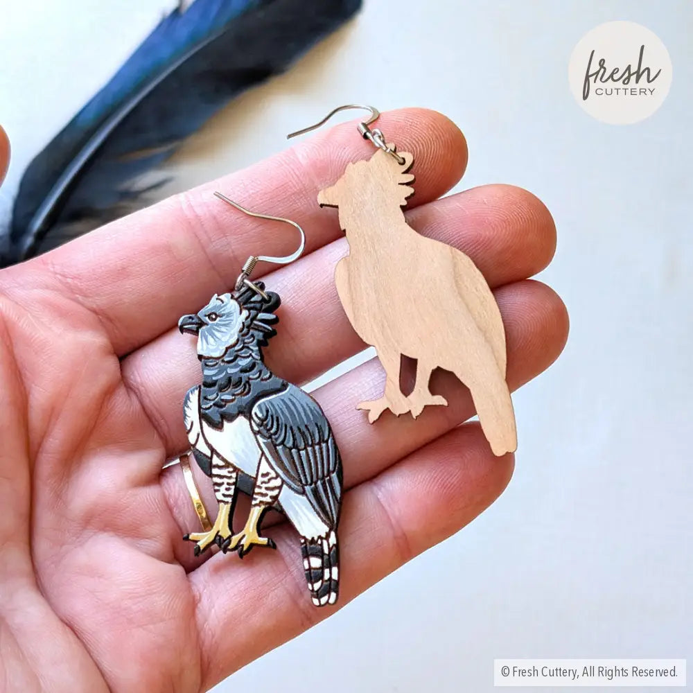 Harpy Eagle Earrings Dangle and Drop Earrings