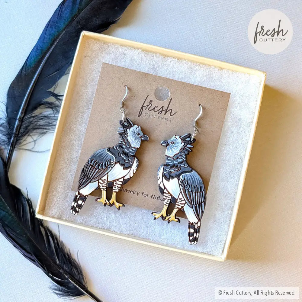 Harpy Eagle Earrings Dangle and Drop Earrings