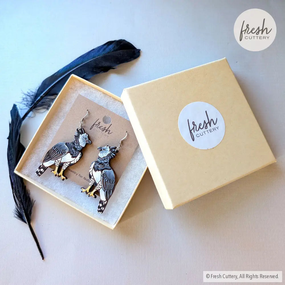 Harpy Eagle Earrings Dangle and Drop Earrings