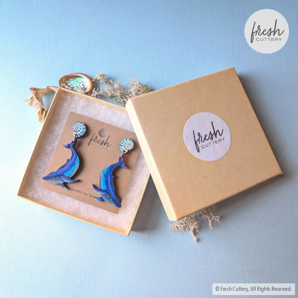 Humpback Whale Earrings Dangle and Drop Earrings