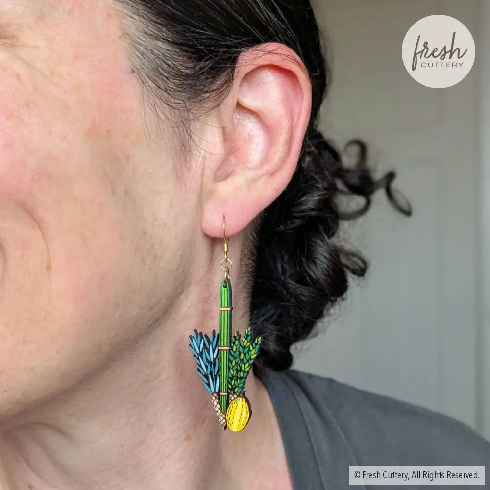 Jewish Lulav and Etrog Earrings Dangle and Drop Earrings