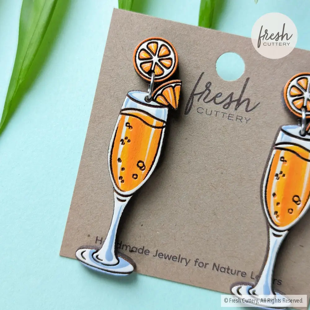 Mimosa Cocktail Earrings Dangle And Drop