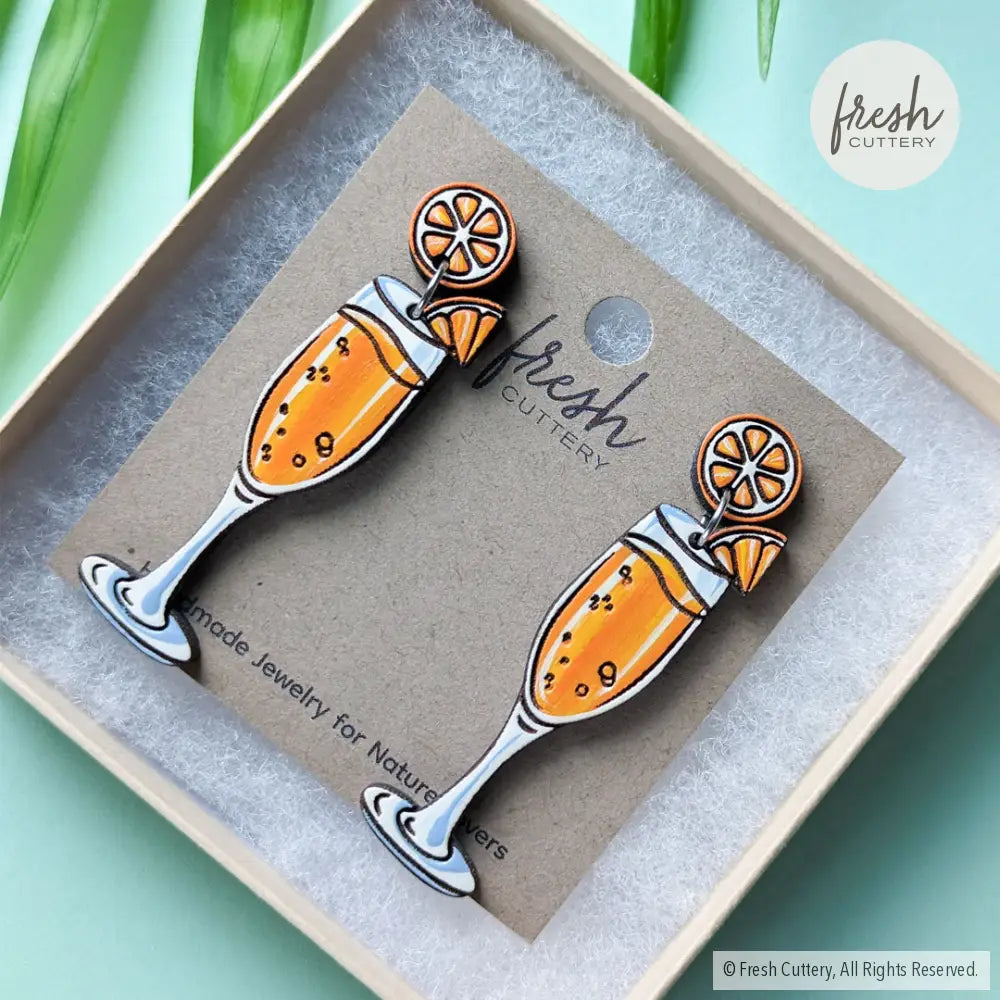 Mimosa Cocktail Earrings Dangle And Drop