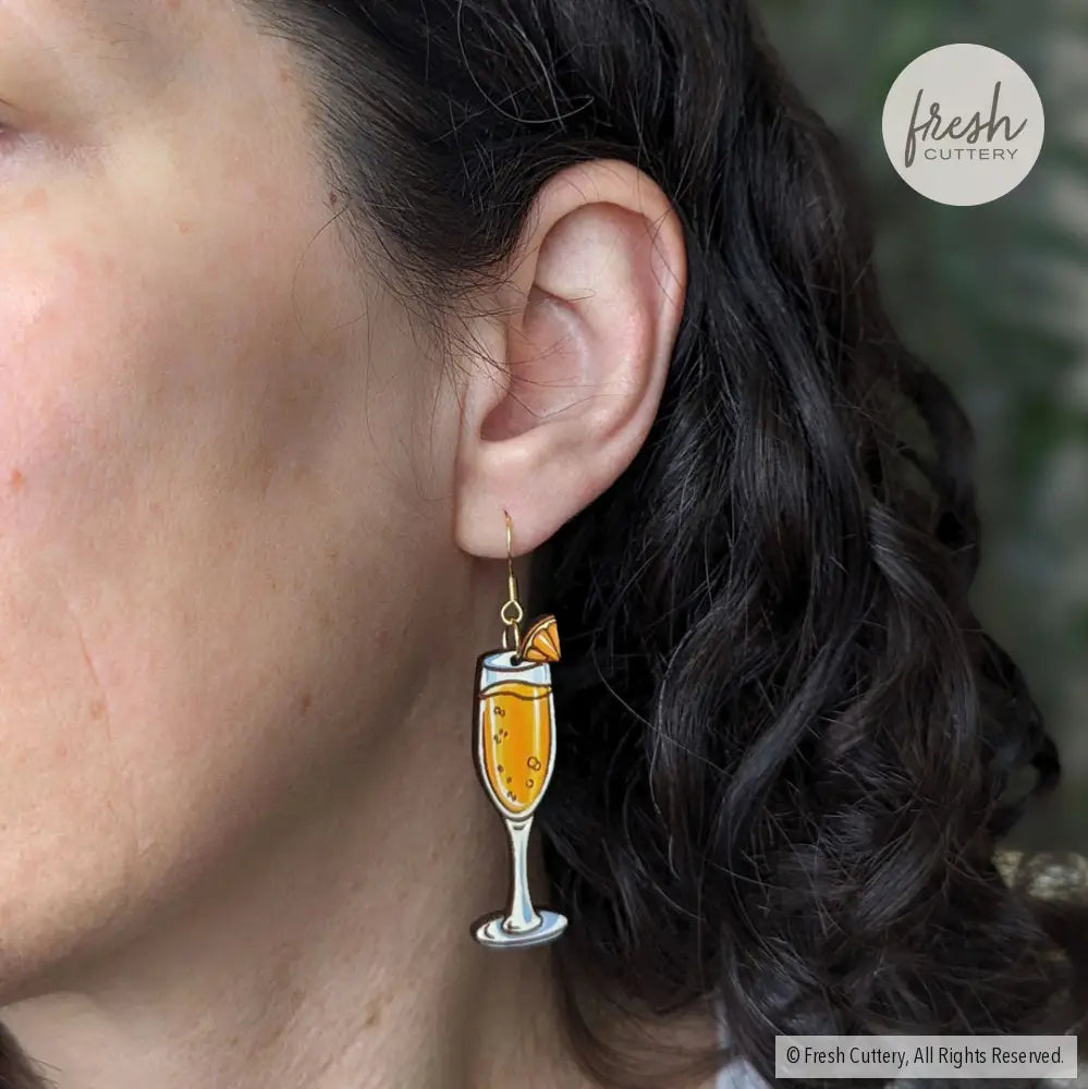 Mimosa Cocktail Earrings Dangle And Drop