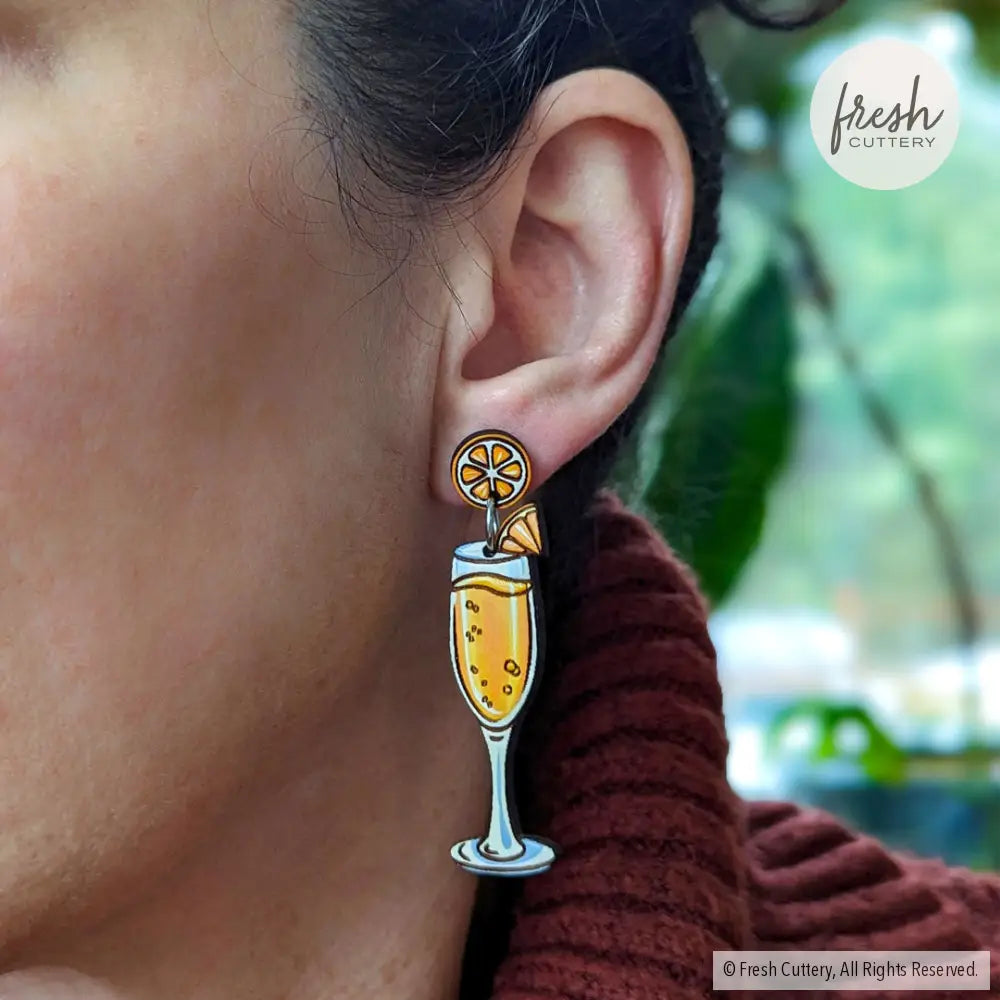 Mimosa Cocktail Earrings Dangle And Drop