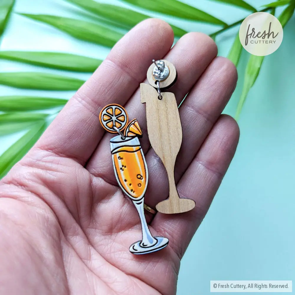 Mimosa Cocktail Earrings Dangle And Drop