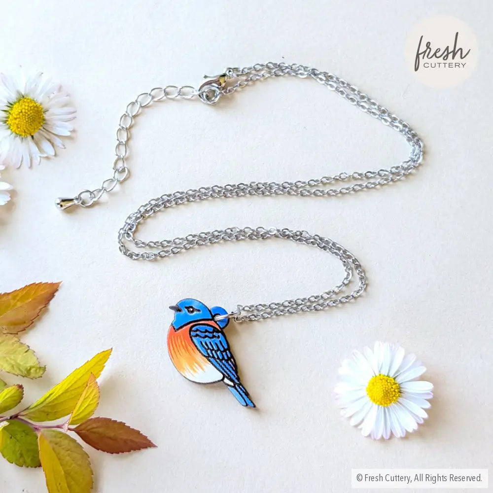 Mini Bluebird Necklace Silver Necklaces