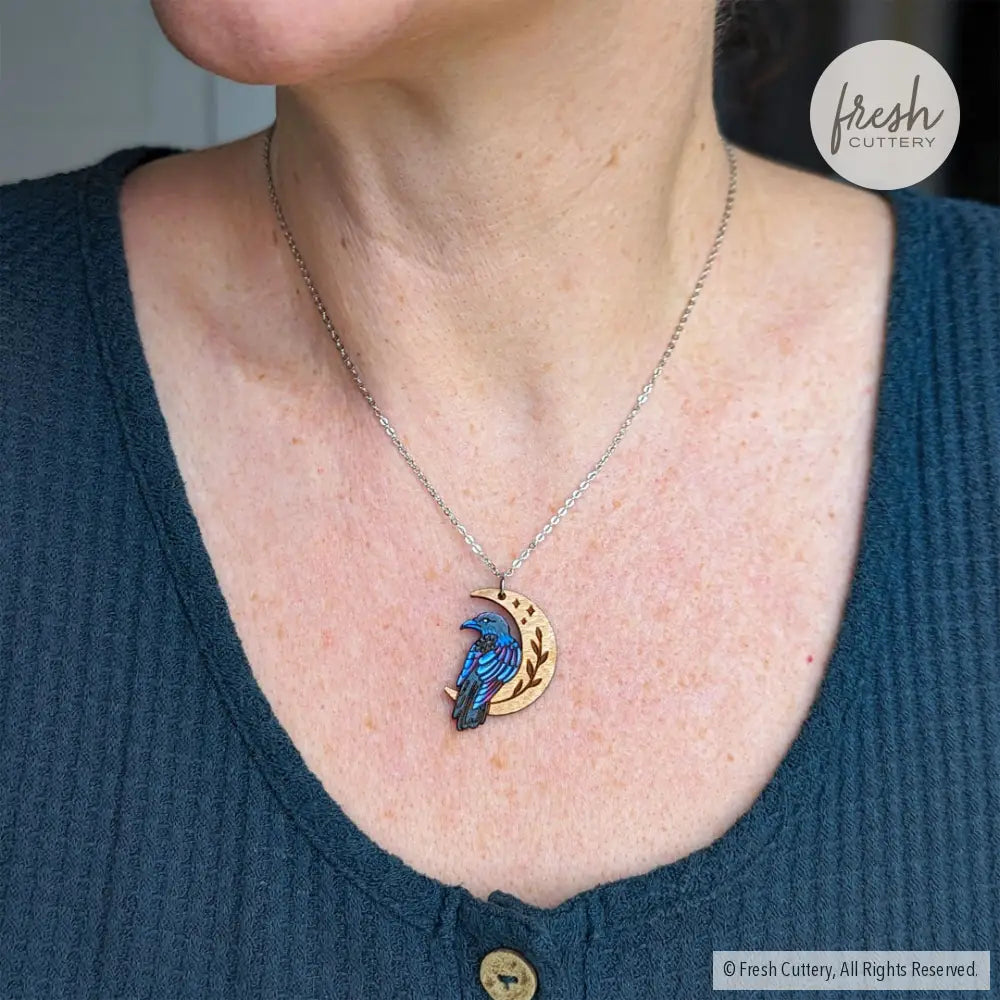 Mini Celestial Raven Necklace Necklaces