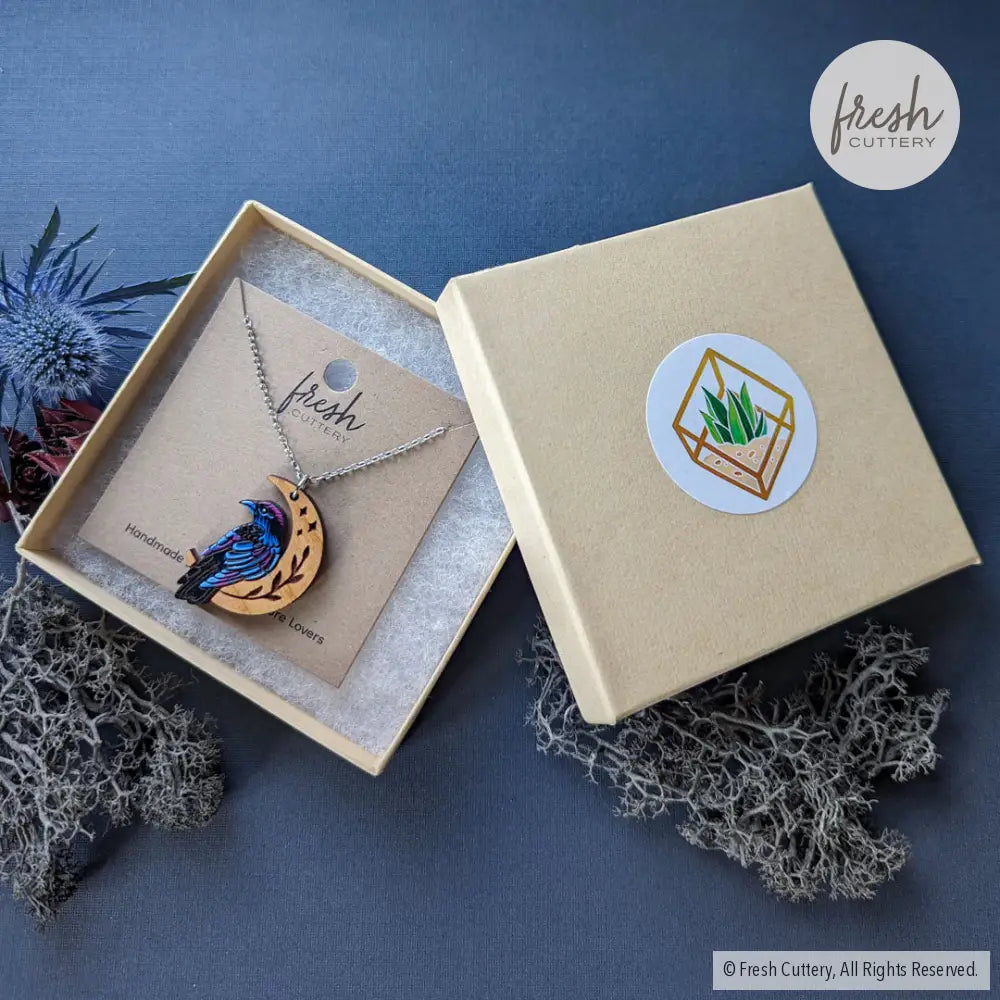 Mini Celestial Raven Necklace Necklaces