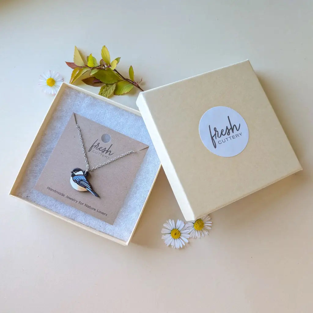 Mini Chickadee Bird Necklace Necklaces