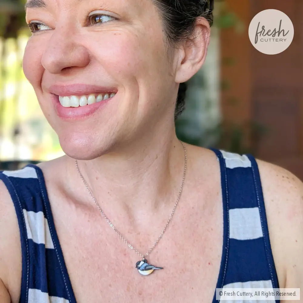 Mini Chickadee Bird Necklace Necklaces