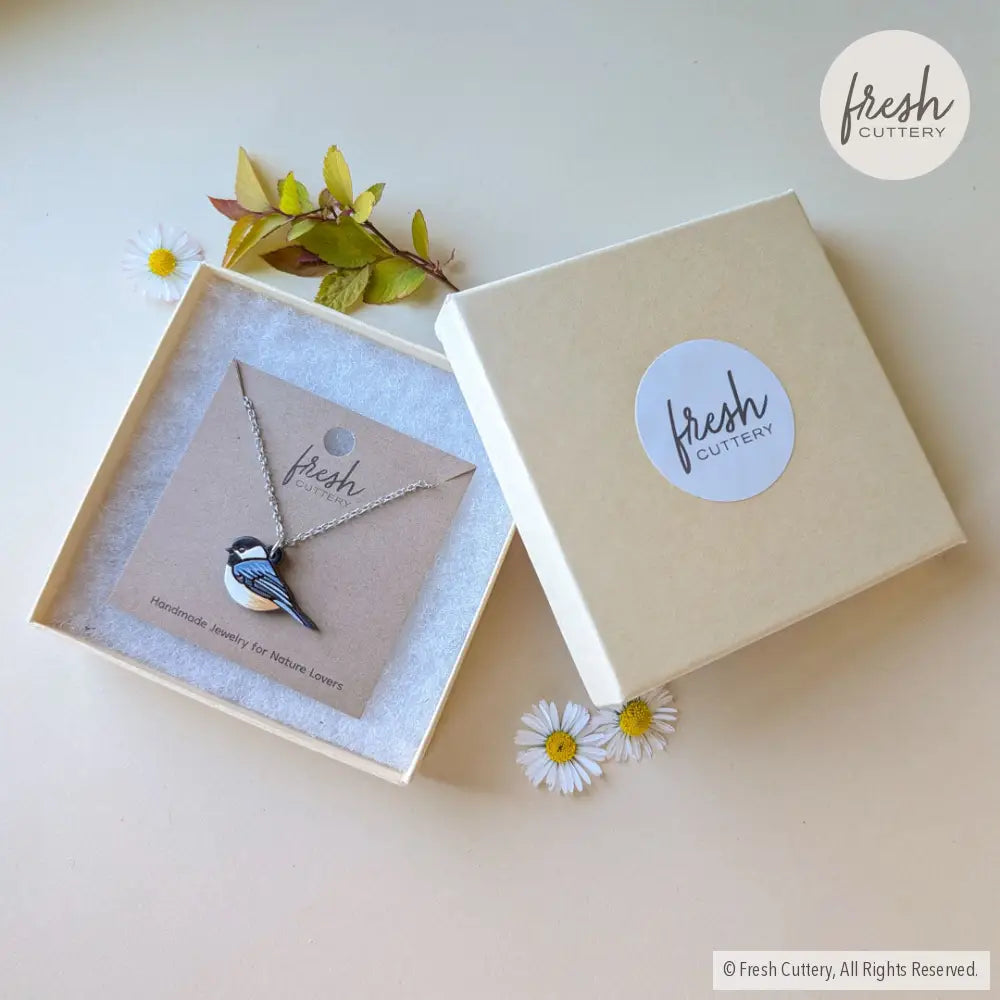 Mini Chickadee Bird Necklace Necklaces