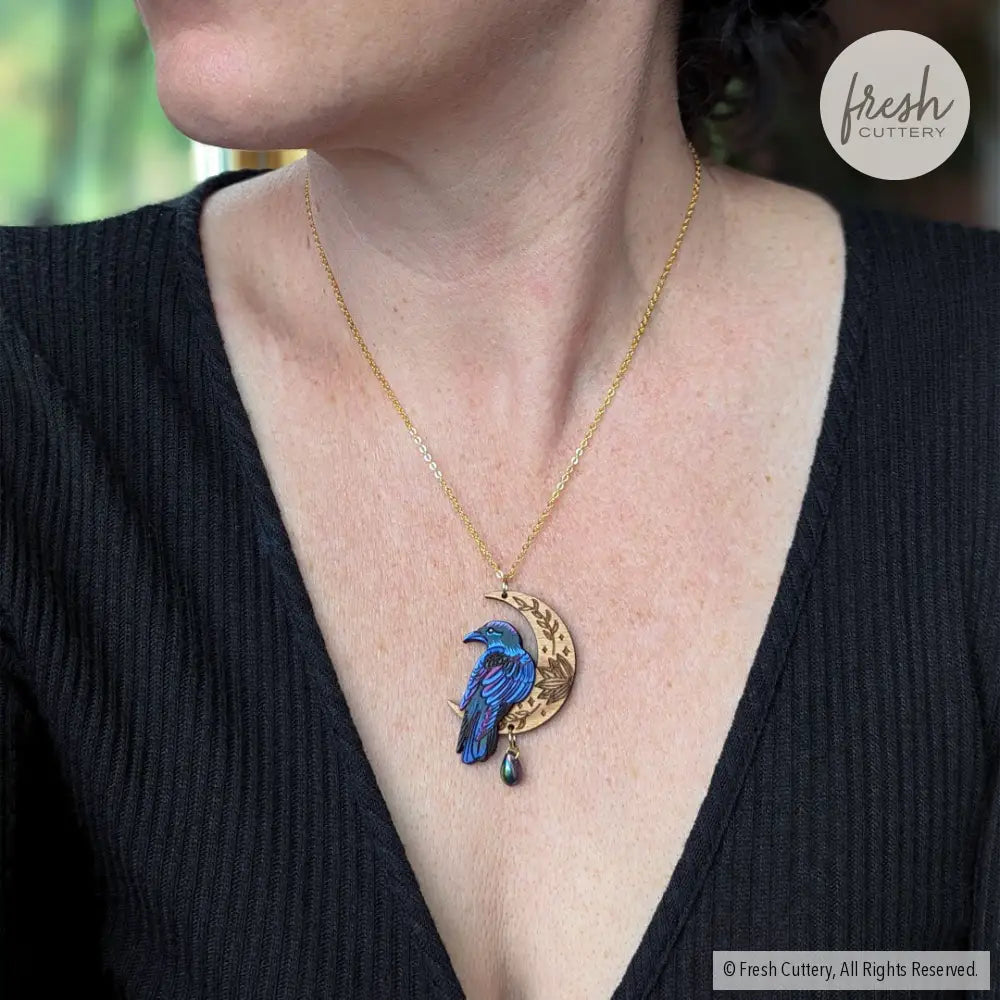 Mystical Raven Statement Necklace Necklaces