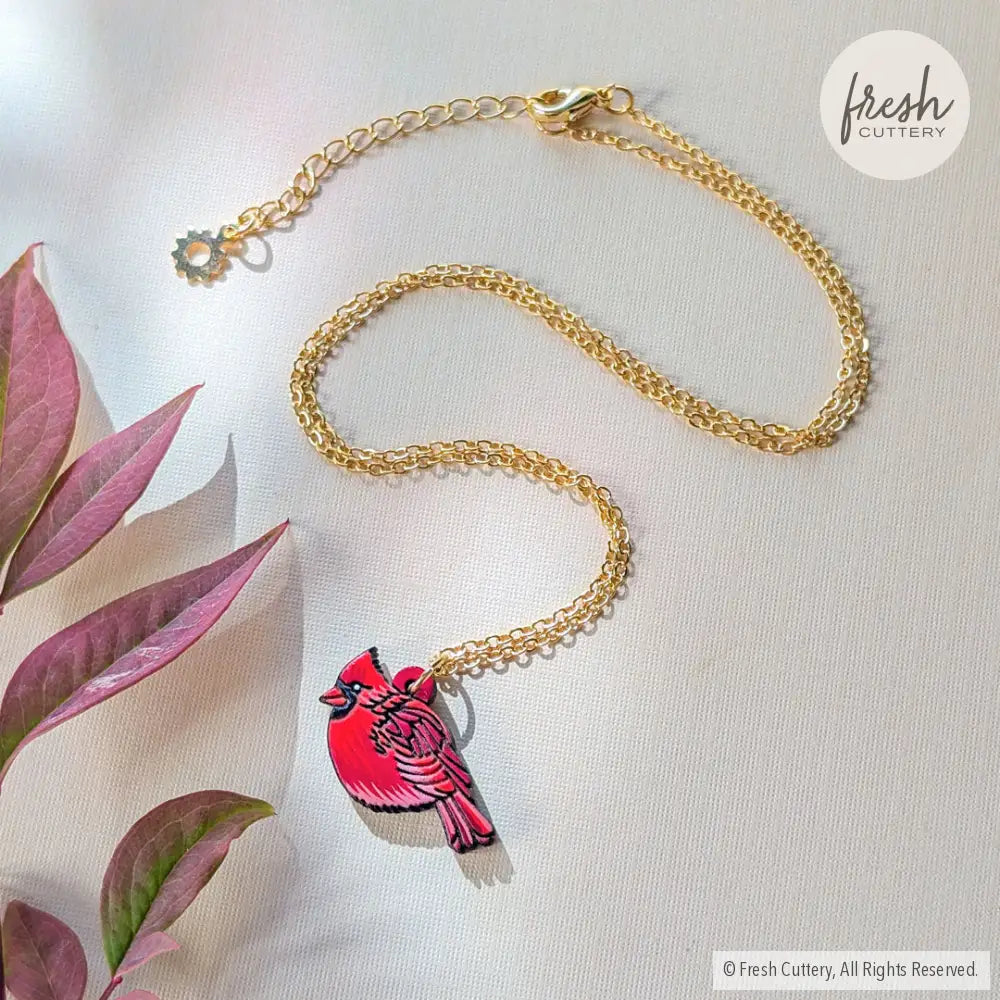 Northern Cardinal Necklace Gold Necklaces